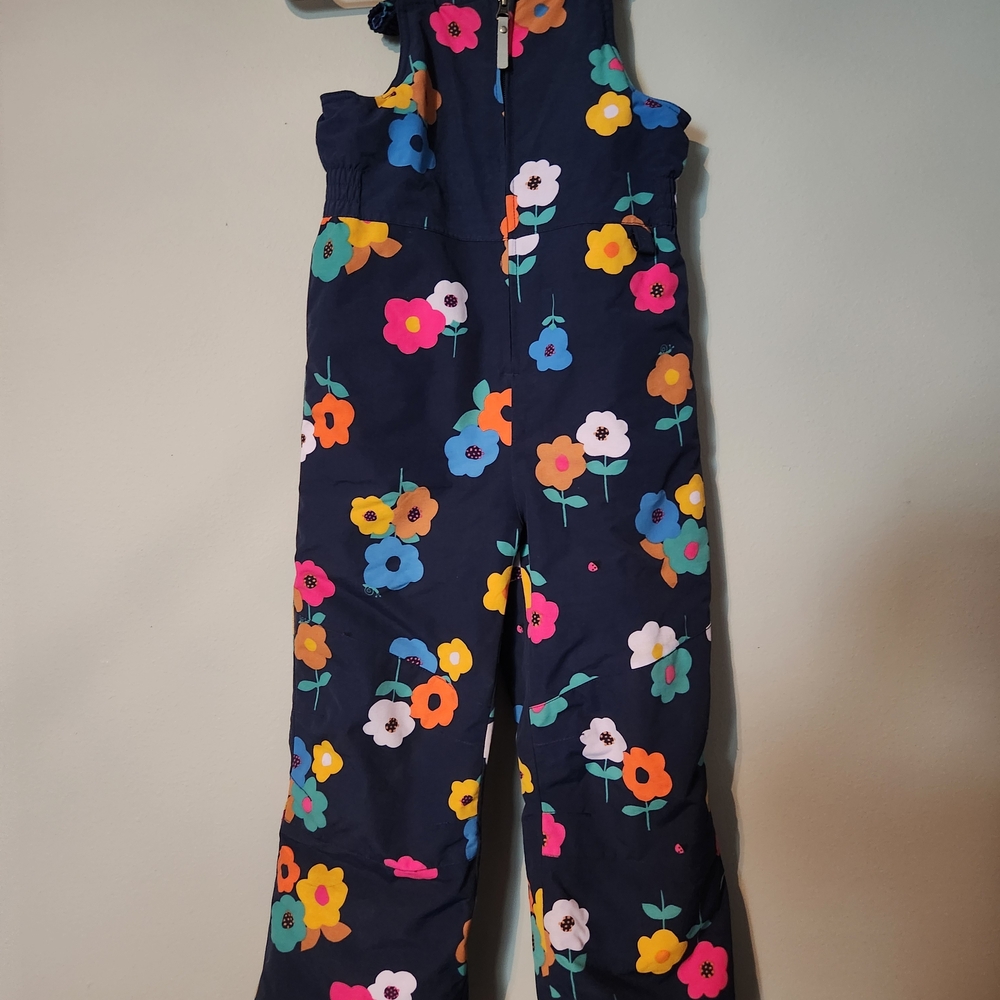 Hanna Andersson Navy Floral Kids Snowpants.